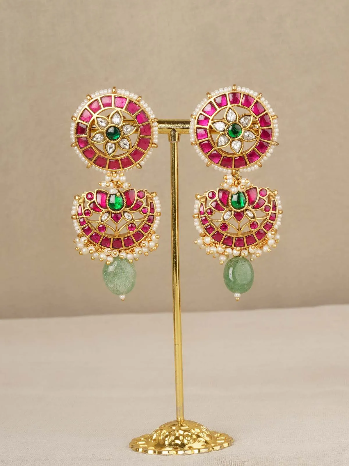 Multicolor Gold Plated Mishr Earrings - MR-E275M