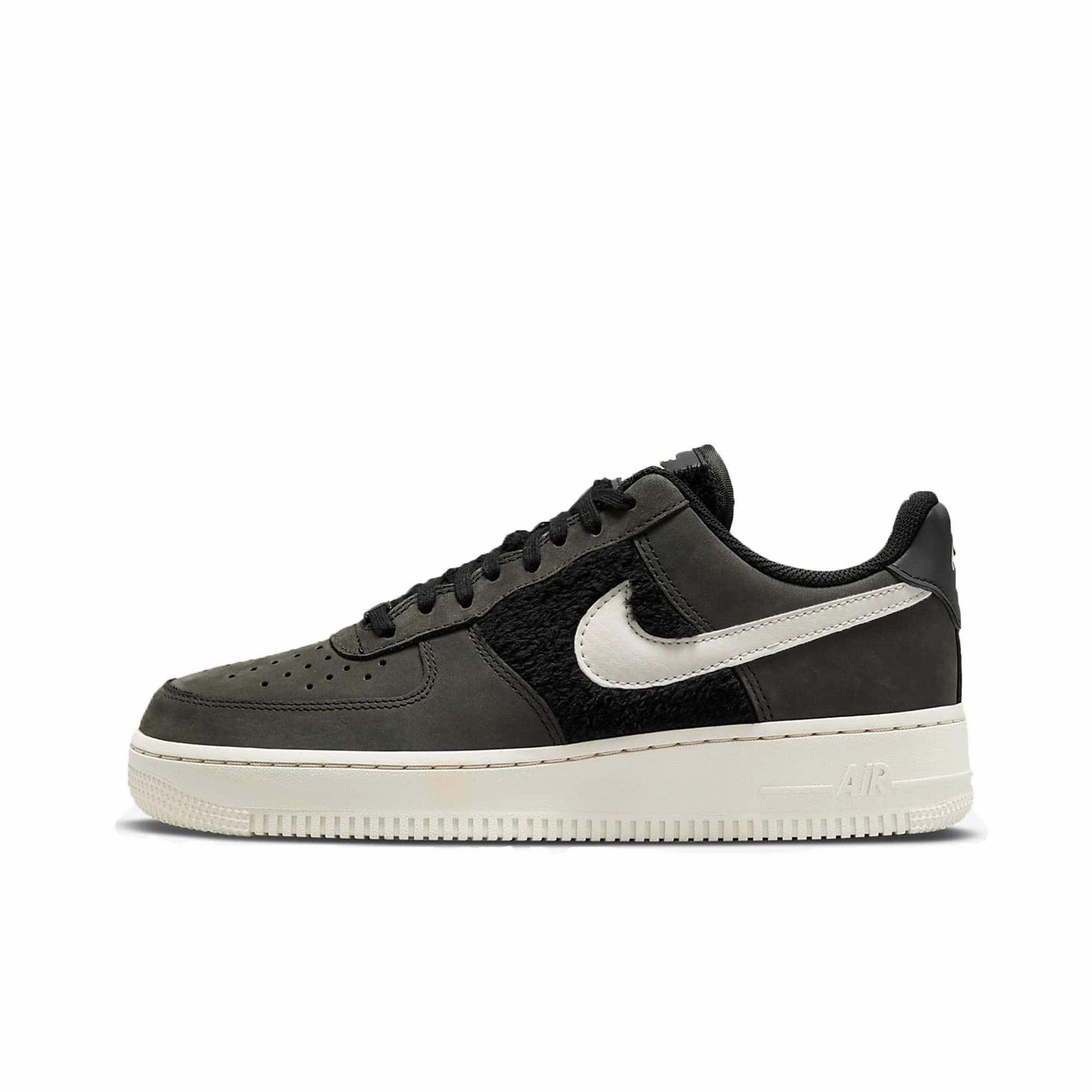 Nike Air Force 1 Faux Fur Black Light Bone (Women's)