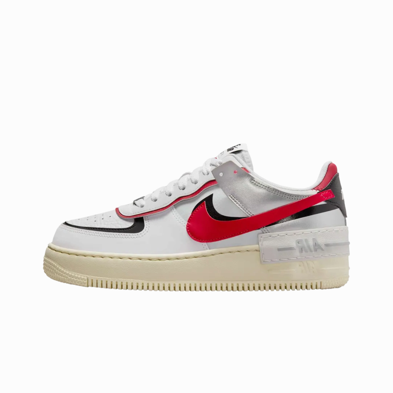 Nike Air Force 1 Low Shadow White Silver Gym Red (Women's)