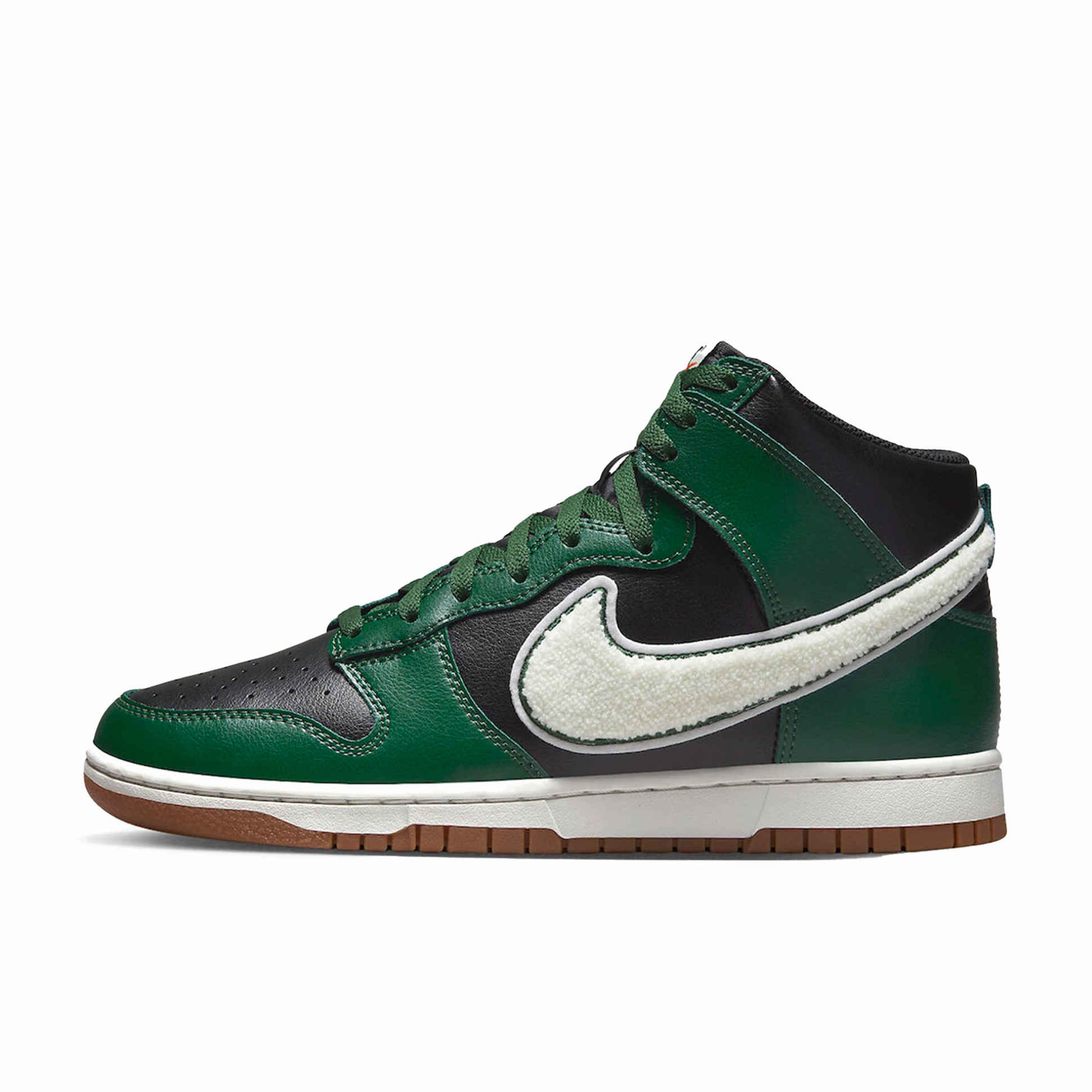 Nike Dunk High Chenille Swoosh Black Green
