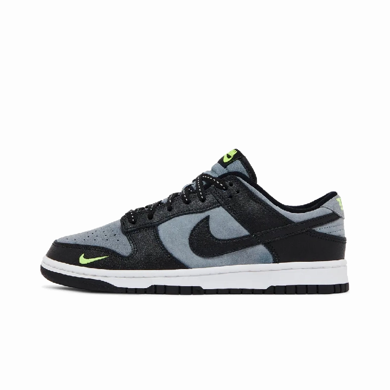 Nike Dunk Low Black Cool Grey Volt Mini Swoosh