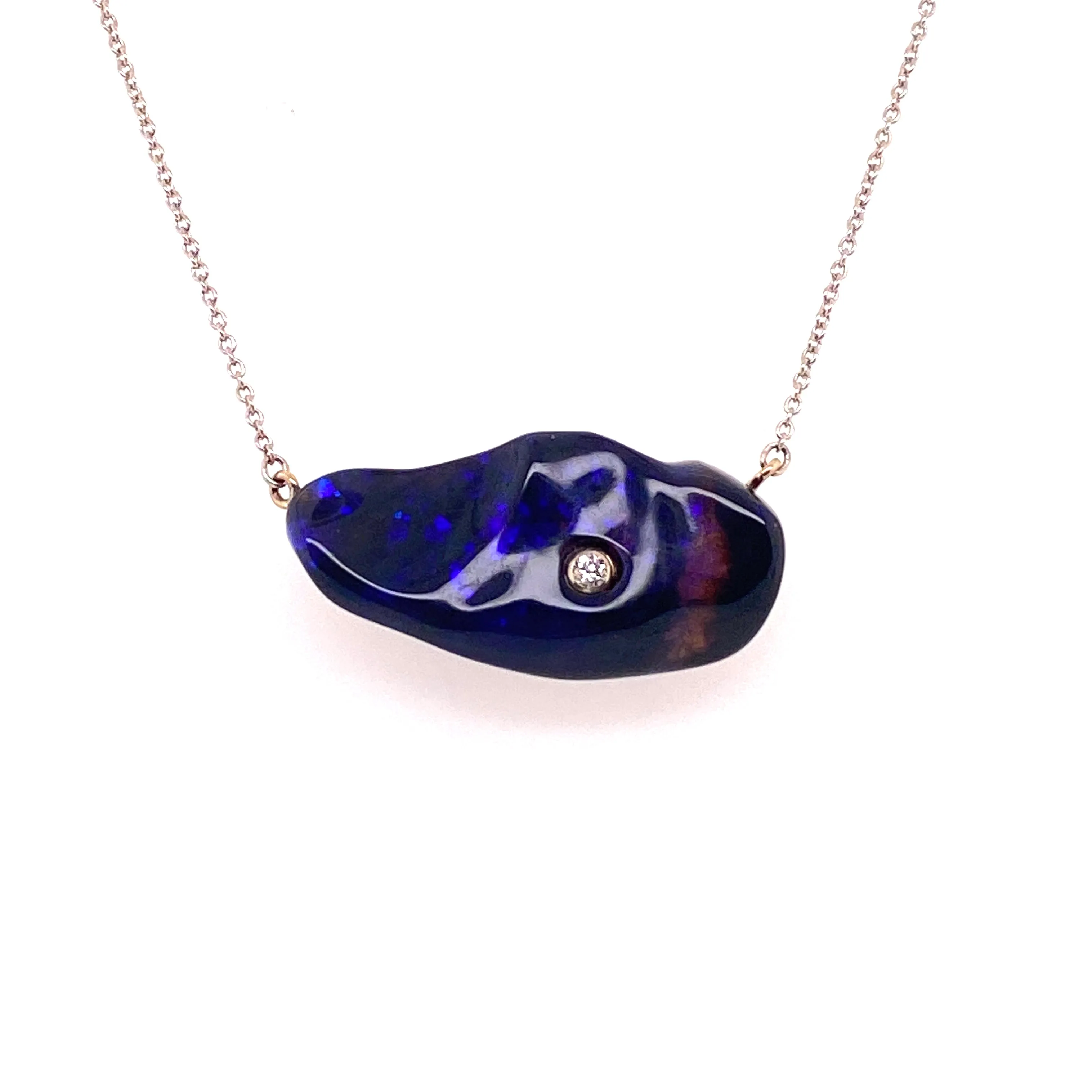 Opal and Diamond Necklace