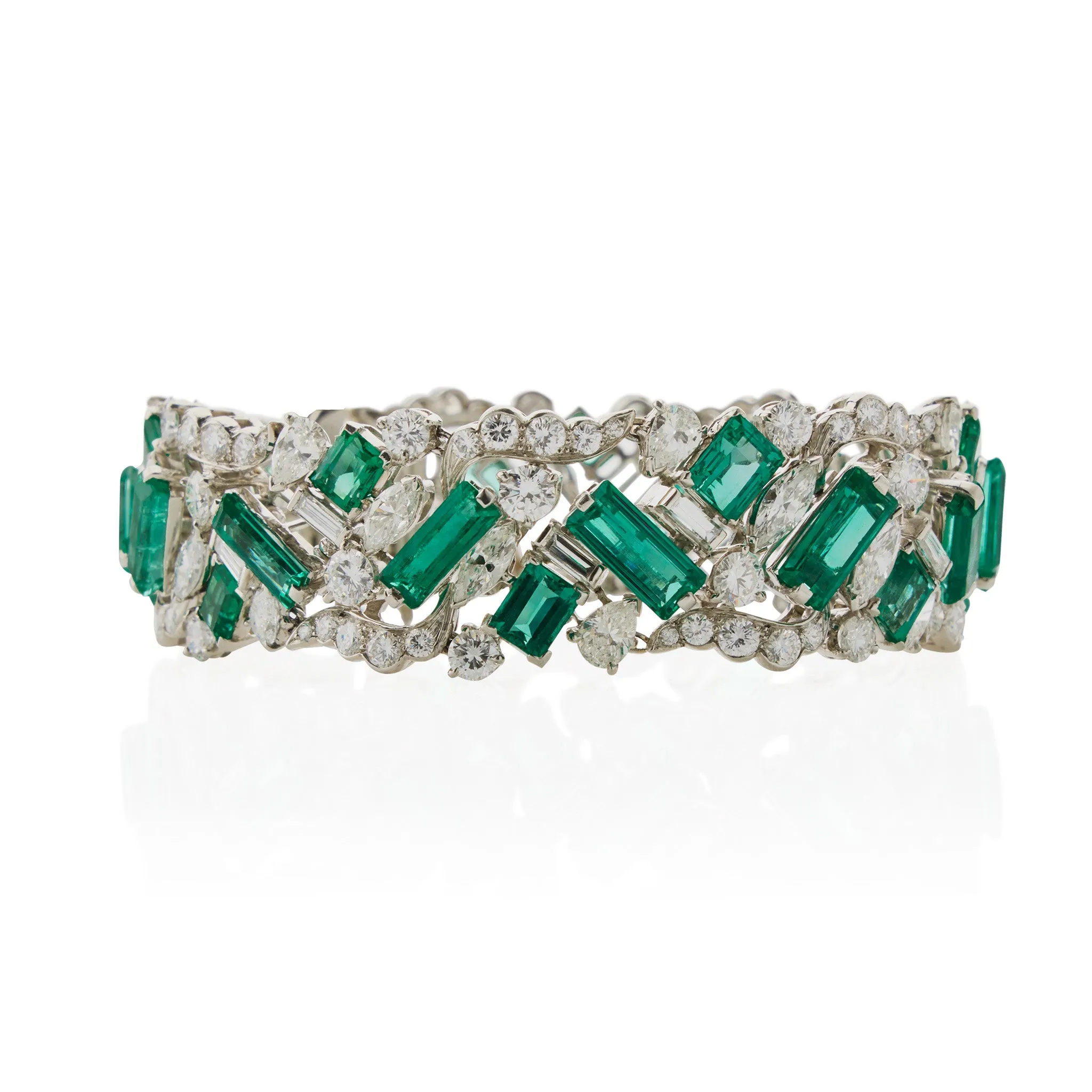 Oscar Heyman Emerald and Diamond Bracelet