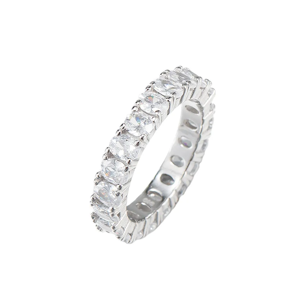 Ovate Zirconia Band Ring