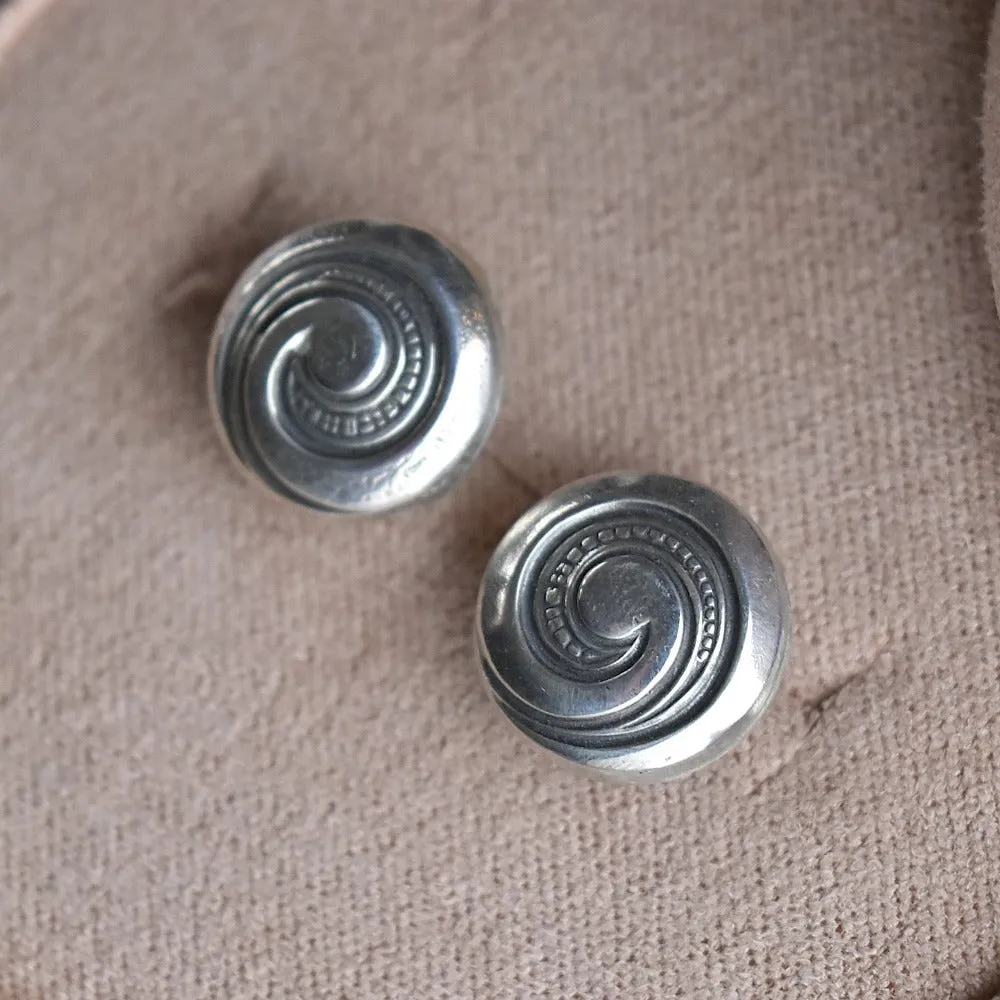 Patterned Swirl Stud Earrings