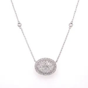 pave cluster necklace