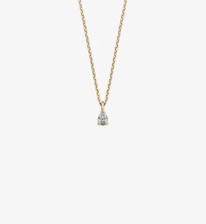 Pear Diamond Drop Necklace 0.11