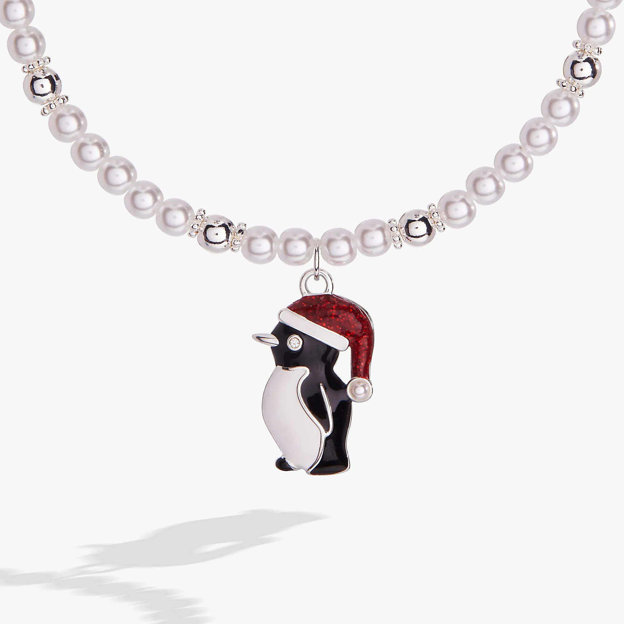 Penguin Beaded Charm Bangle