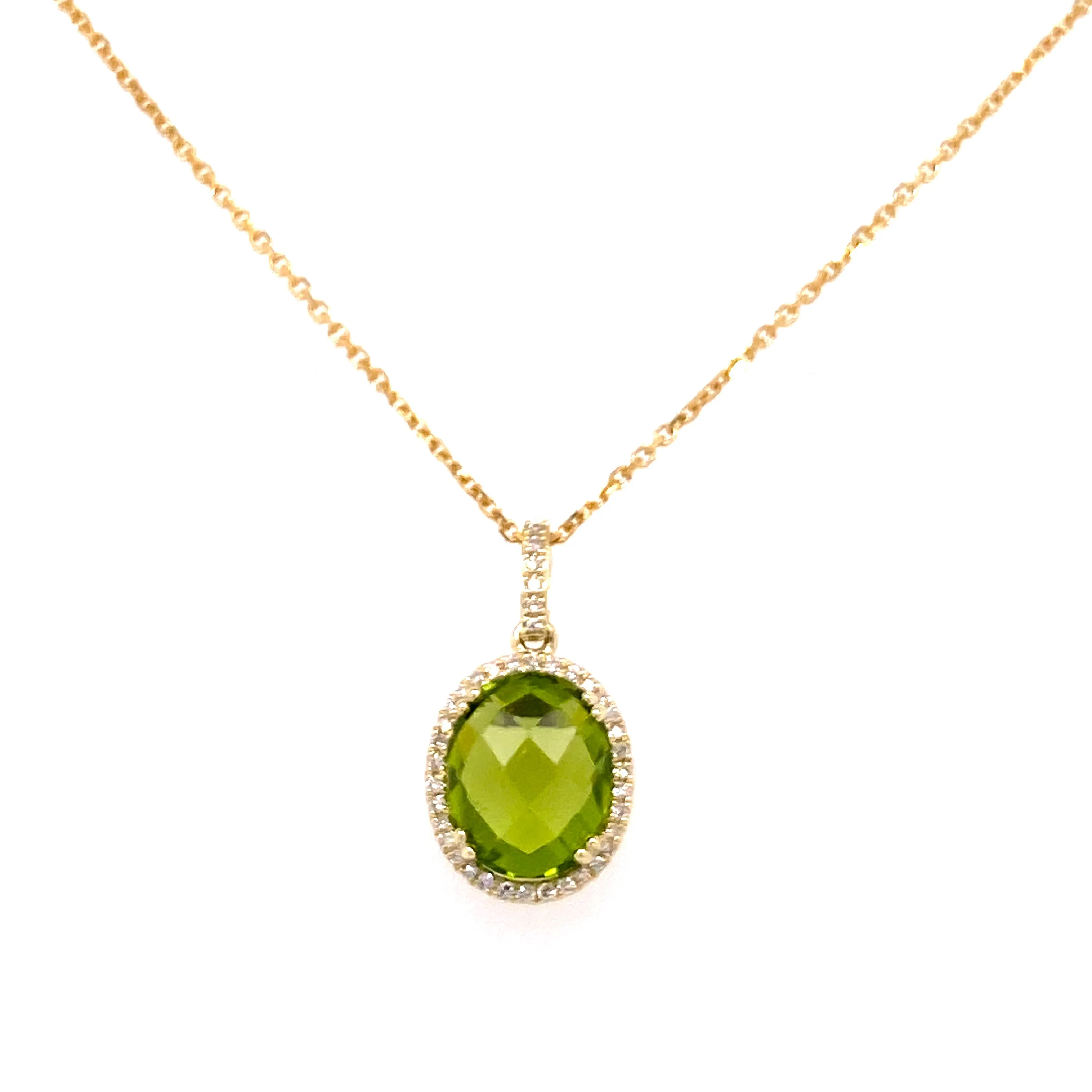 Peridot and Diamond Necklace