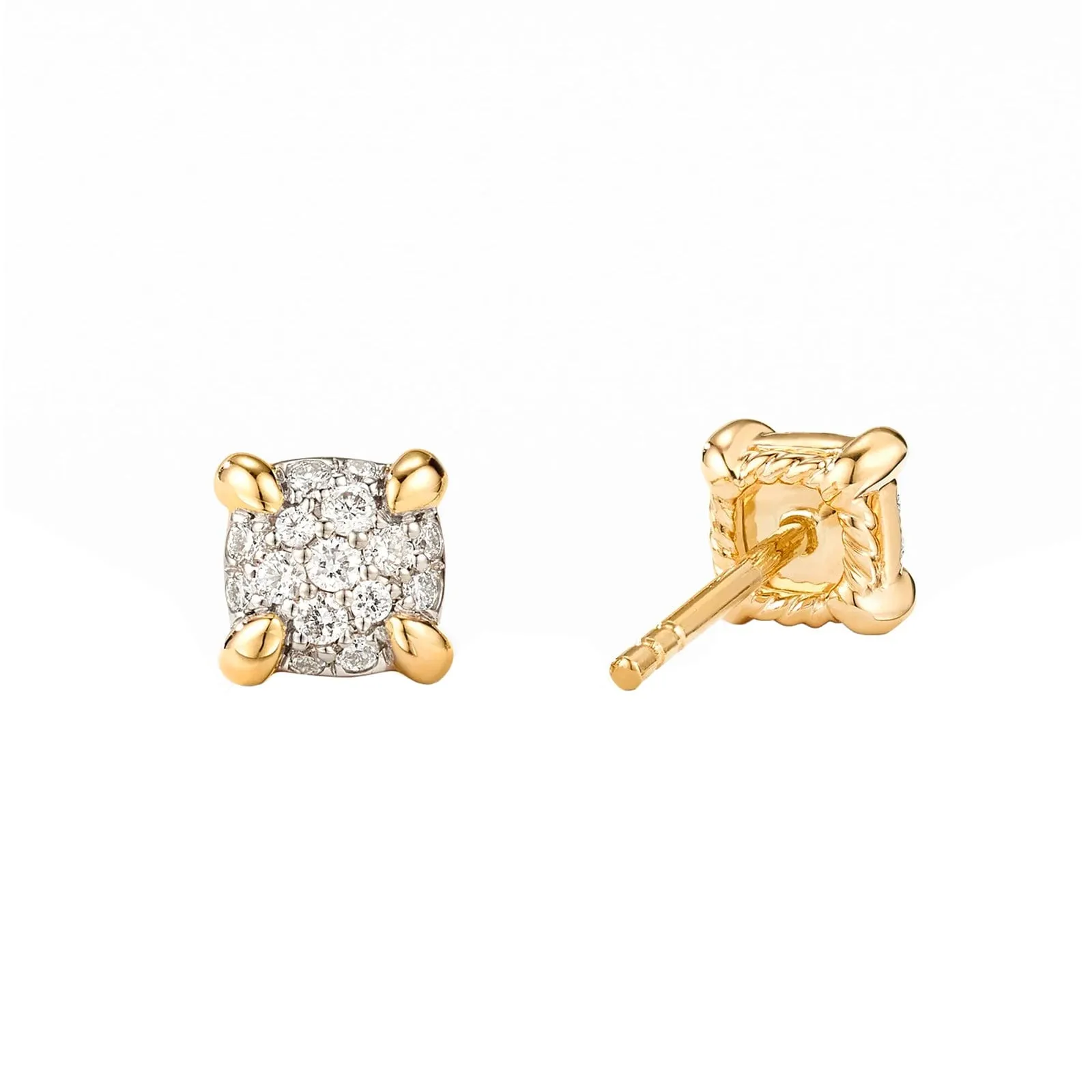 Petite Chatelaine Stud Earrings with Diamonds