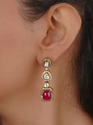 Pink Color Victorian Earrings - VCSL925-EAR22
