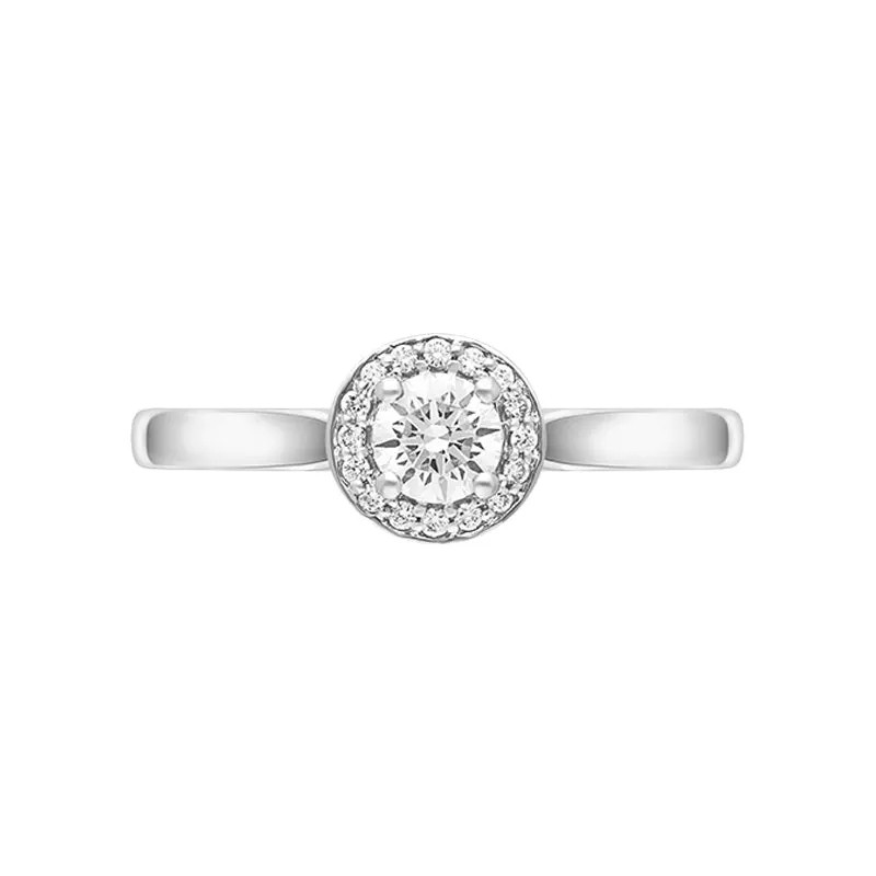 Platinum 0.37ct Diamond Pave Cluster Ring