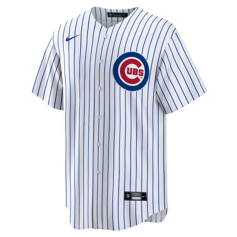 premier league fan shop Camisa MLB Chicago Cubs Nike Home Torcedor Masculina Listrada Branca