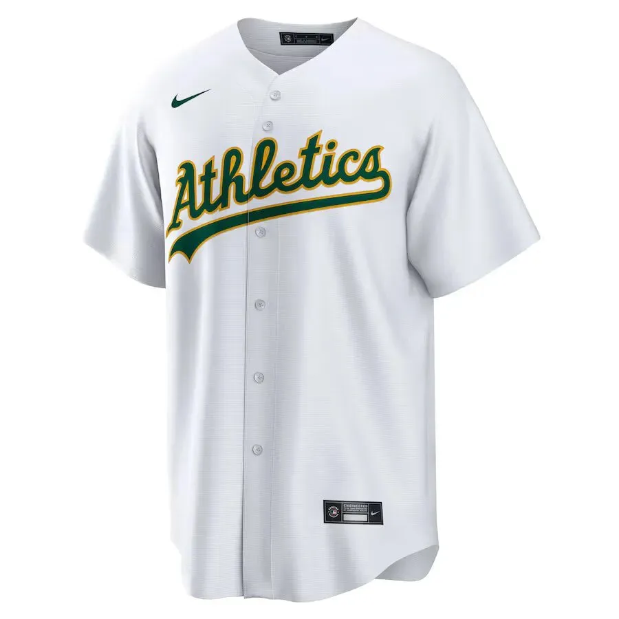 premier league fan shop Camisa MLB Oakland Athletics Nike Home Torcedor Masculina Branca