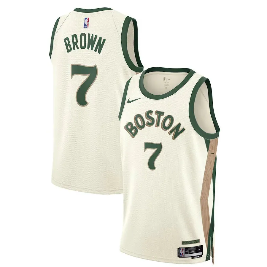 premier league towels Regata NBA Boston Celtics Nike City Edition Swingman Jersey 23/24 Jaylen Brown 7 retro football jerseys
