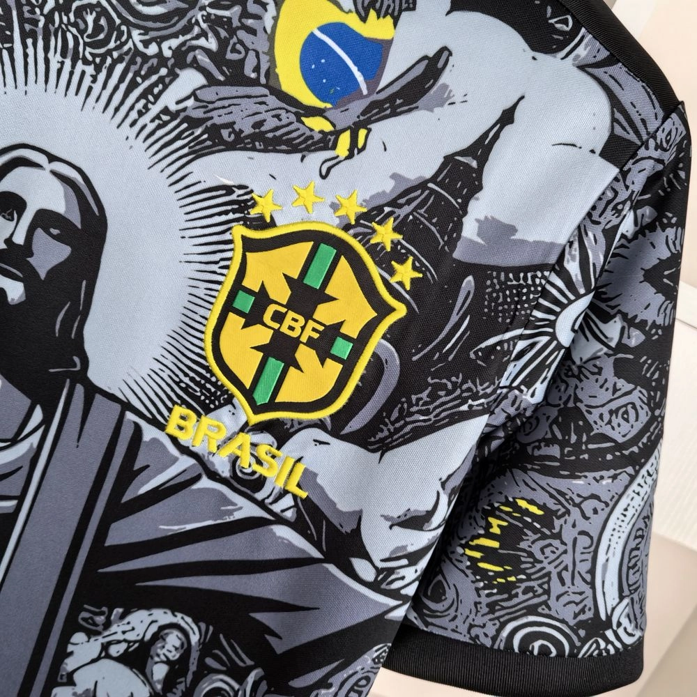 premier league jerseys Camisa Brasil Edio Especial Cristo Redentor 24/25 - Verso - Torcedor