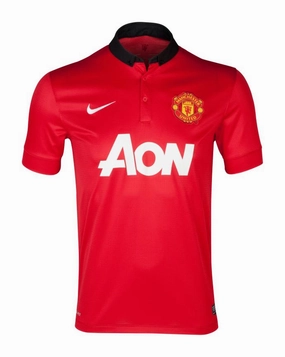 premier league posters Camisa Manchester United I 13/14 - Verso - Retr soccer fans apparel