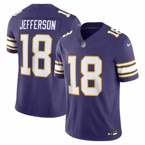 premier league posters Camisa NFL Minnesota Vikings Home Justin Jefferson 18 Nike Limited Jersey Roxa premier league socks