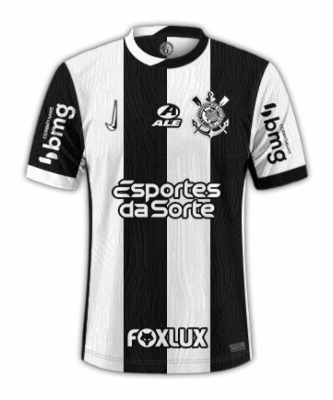 premier league scarves Camisa Corinthians III 24/25   Patrocnios - Verso - Torcedor retro football jerseys