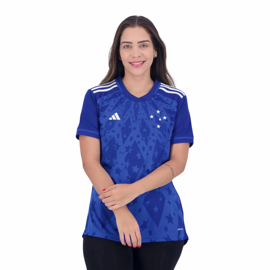 premier league socks Camisa Cruzeiro I 24/25 - Verso - Feminina football fan cushions