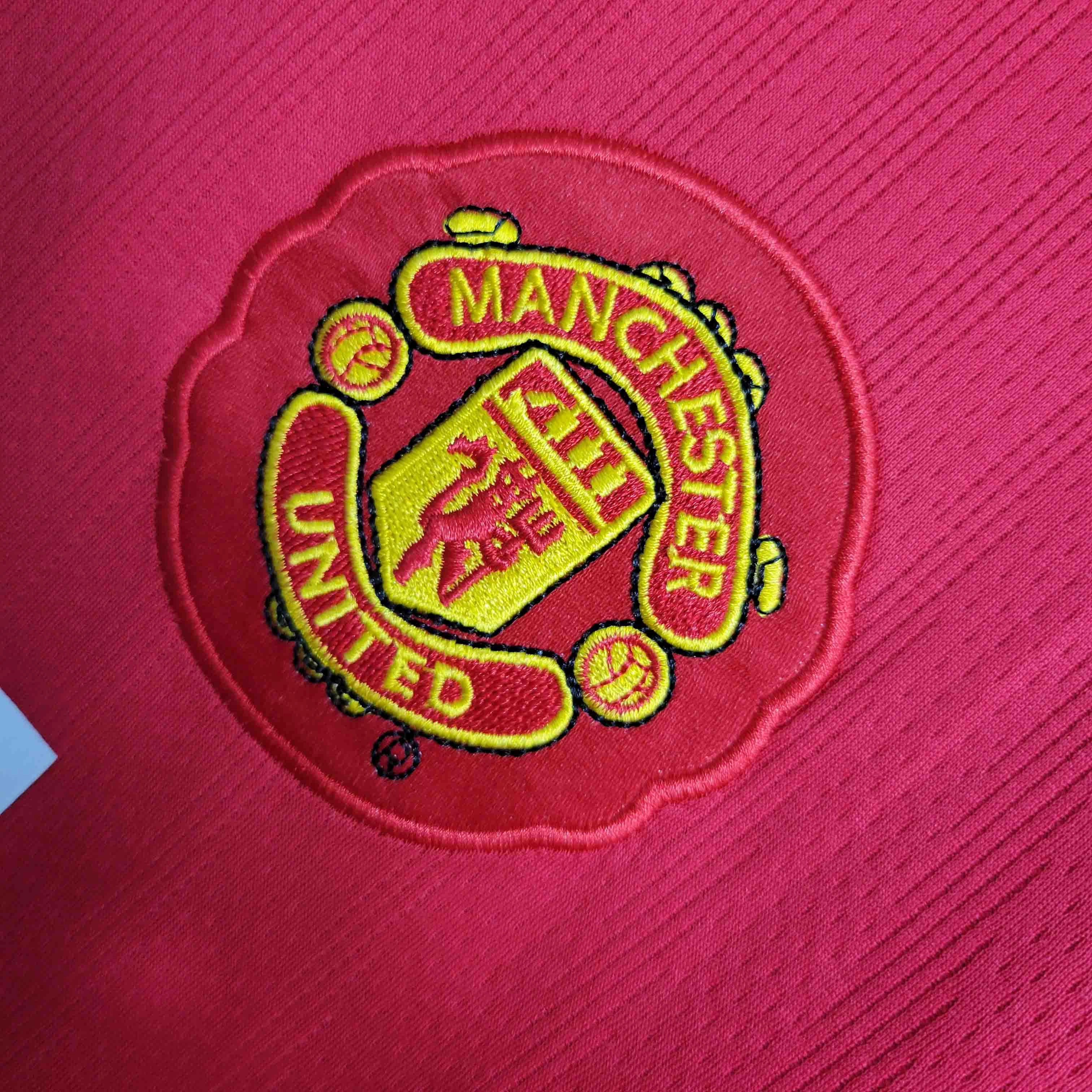 premier league towels Camisa Manchester United I 07/08 - Verso - Retr