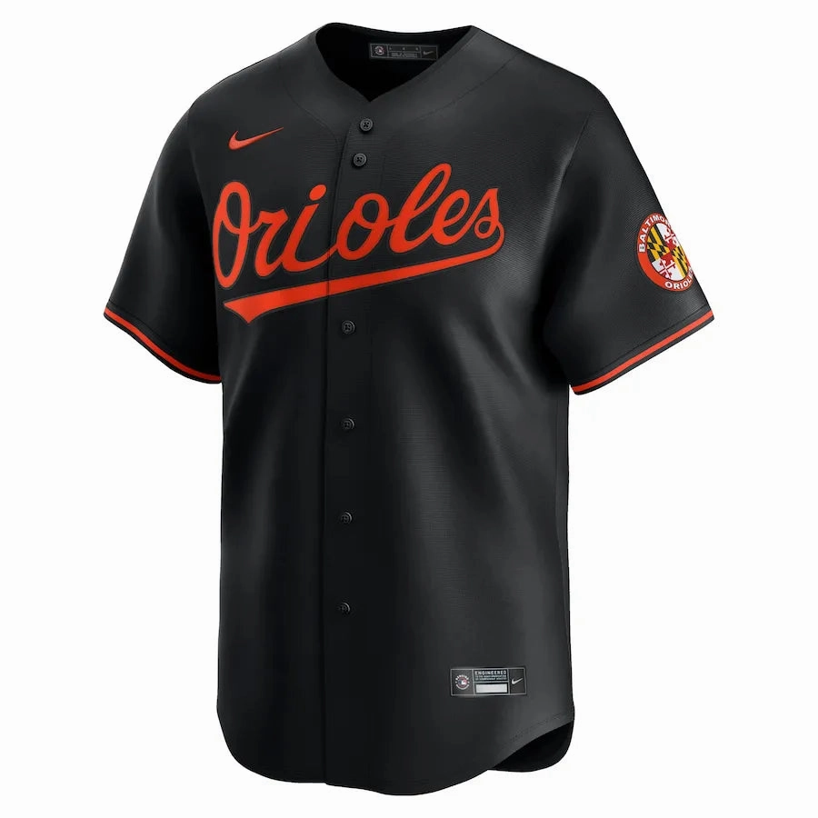 premier league towels Camisa MLB Baltimore Orioles Nike Black Alternate Limited Torcedor Masculina Preta