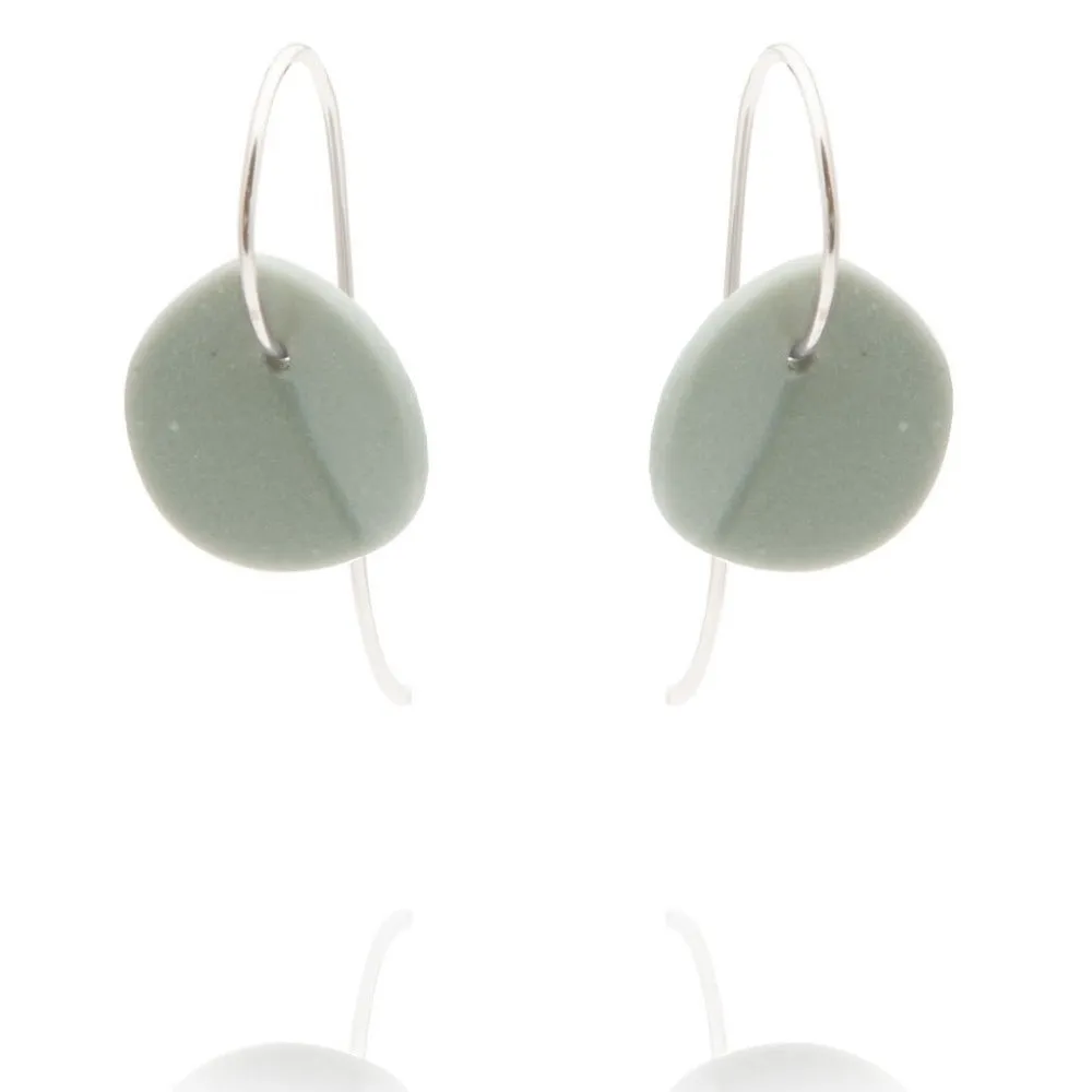 "Eucalyptus" Small Porcelain Earrings