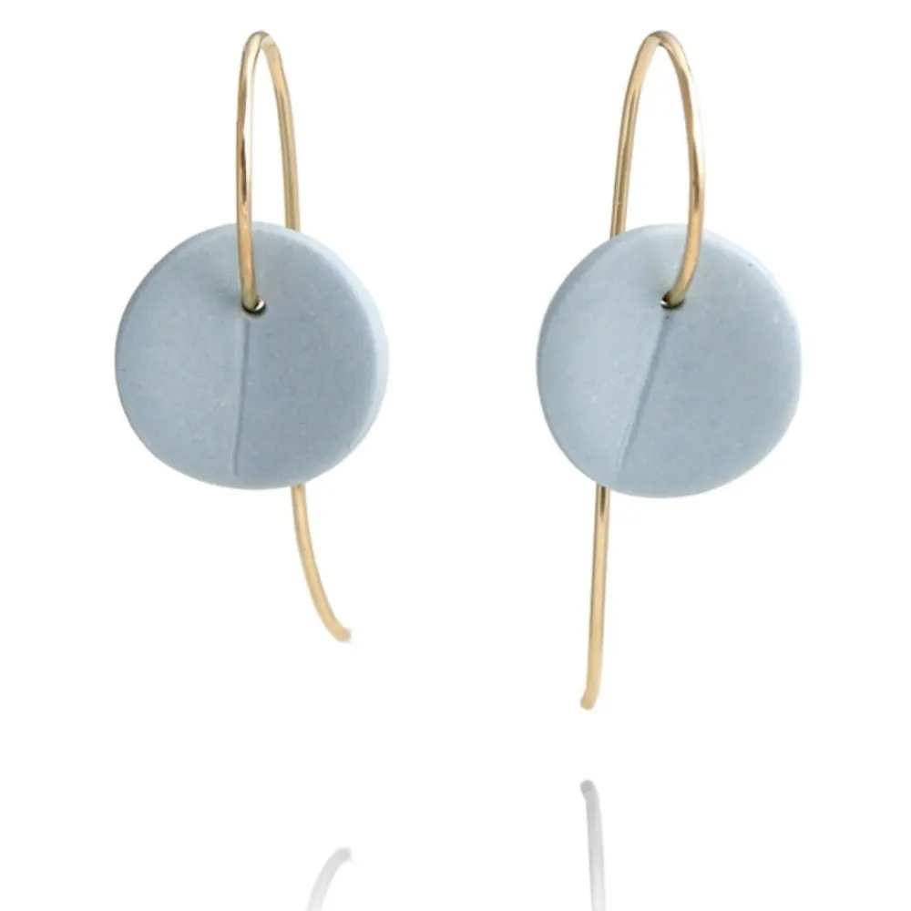 "Eucalyptus" Small Porcelain Earrings