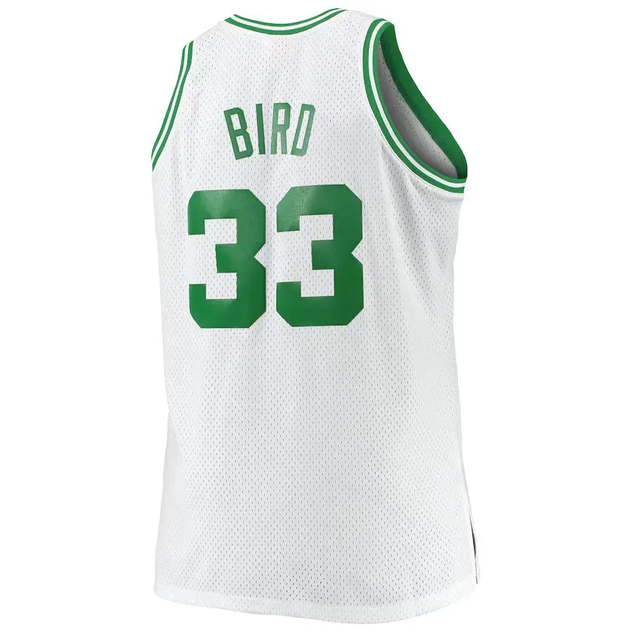 Regata NBA Boston Celtics 1985/86 Mitchell & Ness Hardwood Classics Swingman Larry Bird 33 Branca premier league mugs