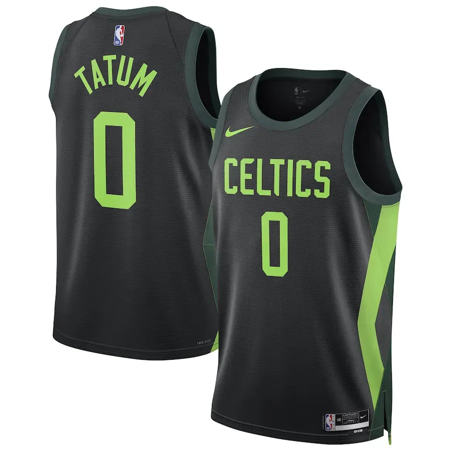 Regata NBA Boston Celtics 24/25 Nike City Edition Swingman Jersey Jayson Tatum 0 Preta football supporters gear football fan flags