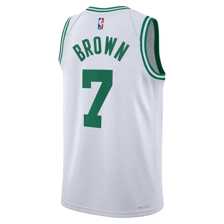 Regata NBA Boston Celtics Nike Association Edition Swingman Jersey Branca Jaylen Brown 7 football fan phone grips