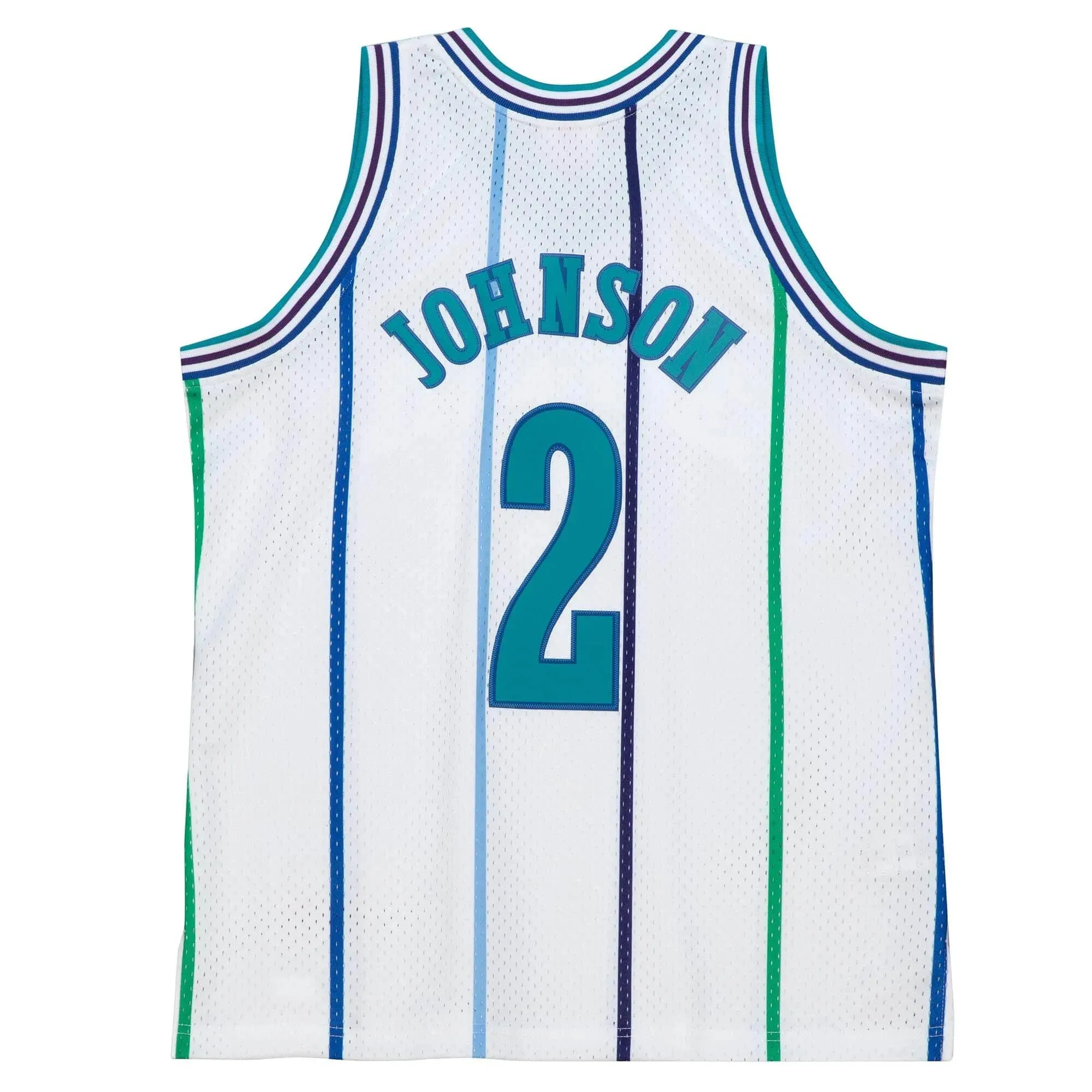 Regata NBA Charlotte Hornets 1992/93 Mitchell & Ness Hardwood Classics Swingman Larry Johnson 2 Branca premier league towels