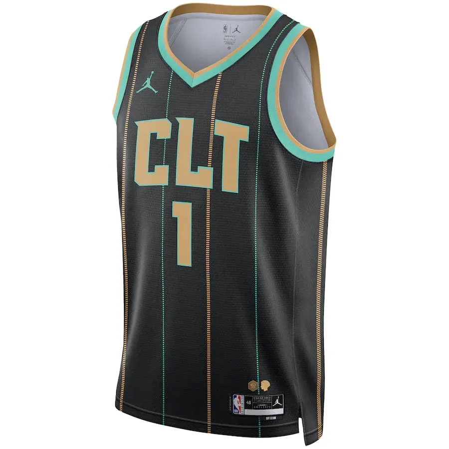 Regata NBA Charlotte Hornets Jordan City Edition Swingman Jersey 22/23 LaMelo Ball 1 soccer fan jackets