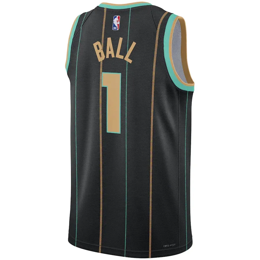 Regata NBA Charlotte Hornets Jordan City Edition Swingman Jersey 22/23 LaMelo Ball 1 soccer fan jackets