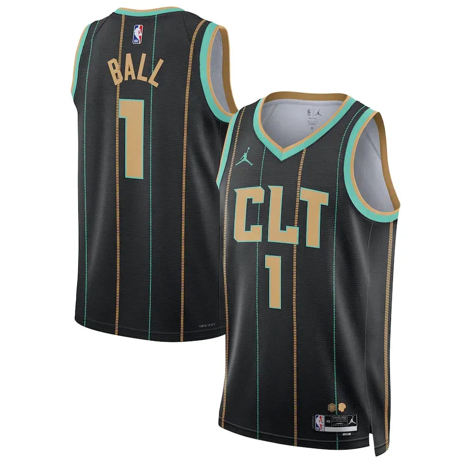 Regata NBA Charlotte Hornets Jordan City Edition Swingman Jersey 22/23 LaMelo Ball 1 soccer fan jackets football fan pins