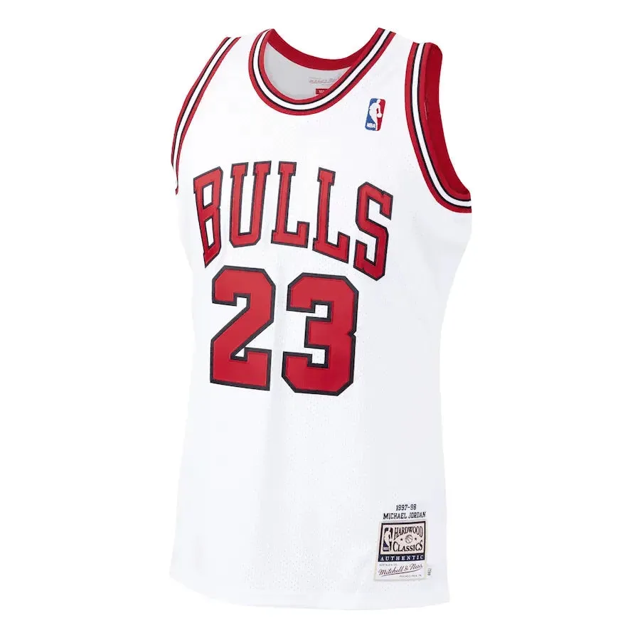 Regata NBA Chicago Bulls Retr 1997/98 Hardwood Classics Michael Jordan 23 Branca football fan magnets