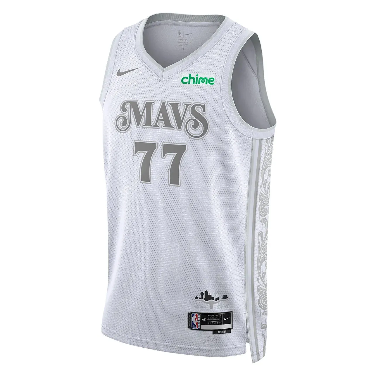 Regata NBA Dallas Mavericks Nike City Edition 24/25 Swingman Jersey Luka Doncic 77 Branca soccer fan jerseys football fan flags