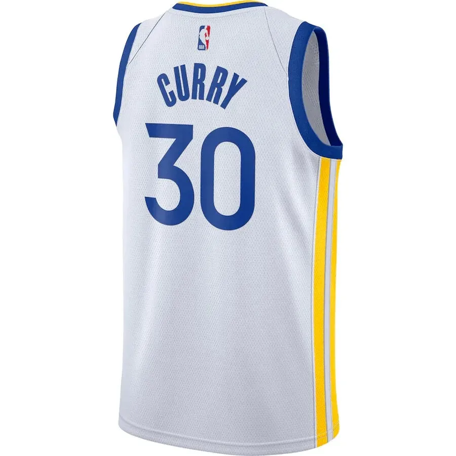 Regata NBA Golden State Warriors Nike Association Edition Swingman Jersey Branca Stephen Curry 30 football hoodies for fans
