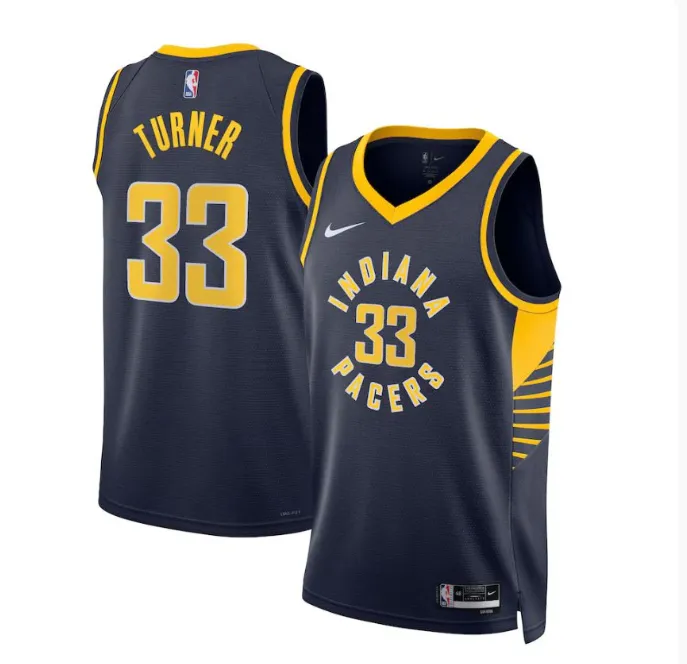 Regata NBA Indiana Pacers Nike Icon Edition Swingman Jersey Azul Marinho Myles Turner 33 soccer fan wallets football matchday essentials
