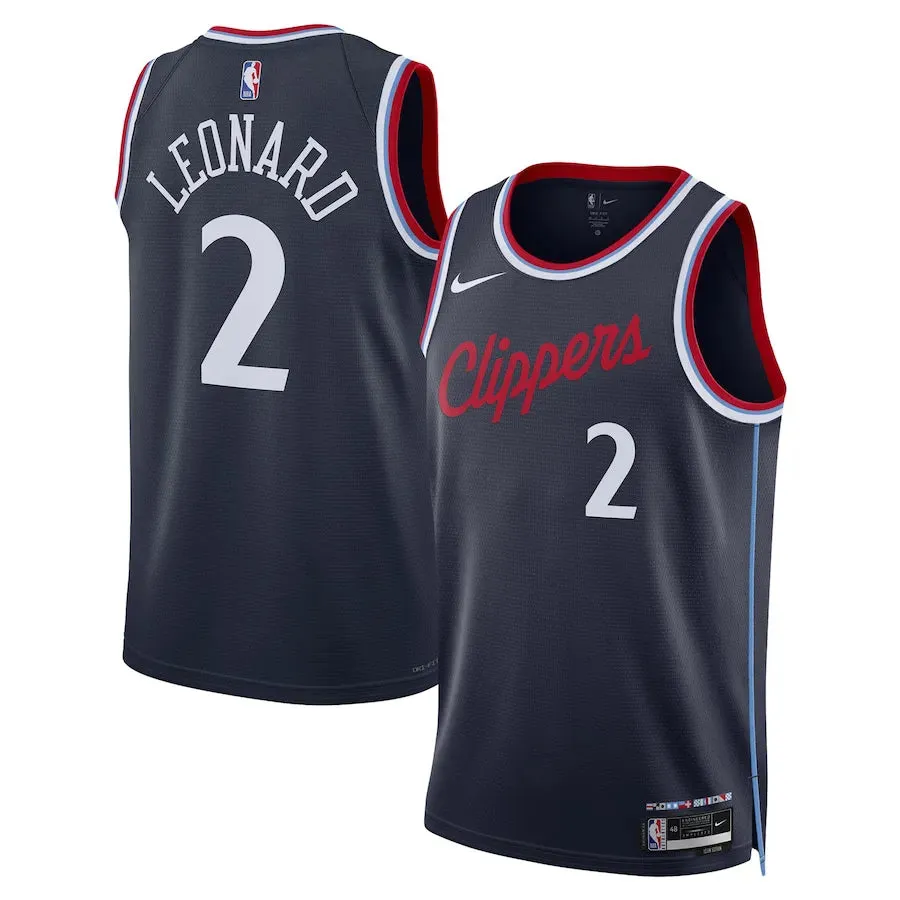 Regata NBA Los Angeles Clippers 24/25 Nike Icon Edition Jersey Kawhi Leonard 2 Navy football matchday essentials