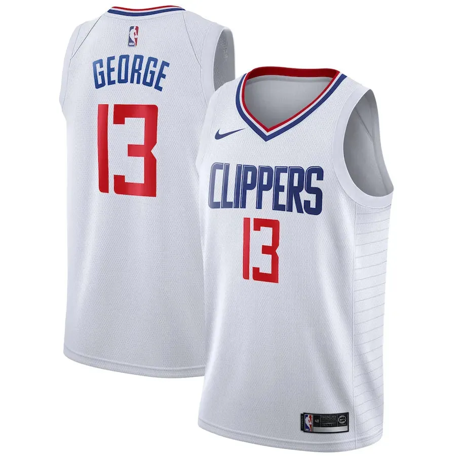 Regata NBA Los Angeles Clippers Nike Association Edition Jersey Paul George 13 football fan blankets football fan face paint