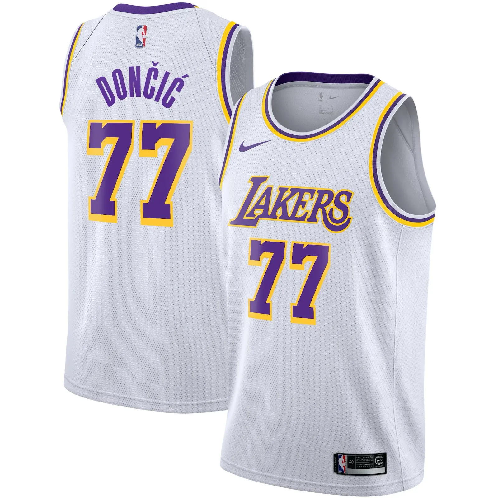 Regata NBA Los Angeles Lakers Nike Association Edition Swingman Jersey Doni 77 football fan badges premier league badges