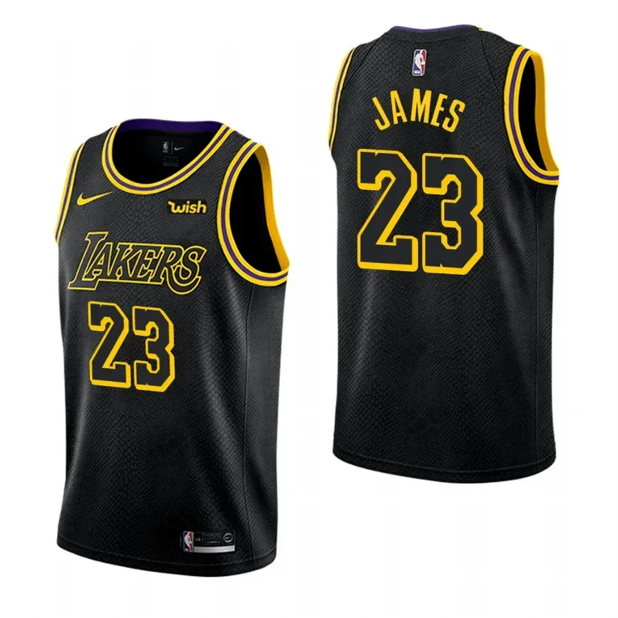 Regata NBA Los Angeles Lakers Nike Black Mamba Edition Jersey LeBron James 23 football fan jackets soccer fans apparel