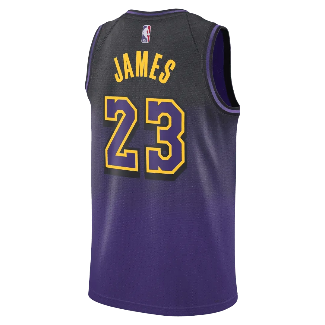 Regata NBA Los Angeles Lakers Nike City Edition Swingman Jersey 24/25 LeBron James 23 soccer fan wristbands