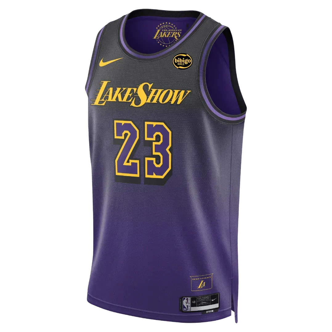 Regata NBA Los Angeles Lakers Nike City Edition Swingman Jersey 24/25 LeBron James 23 soccer fan wristbands premier league keychains