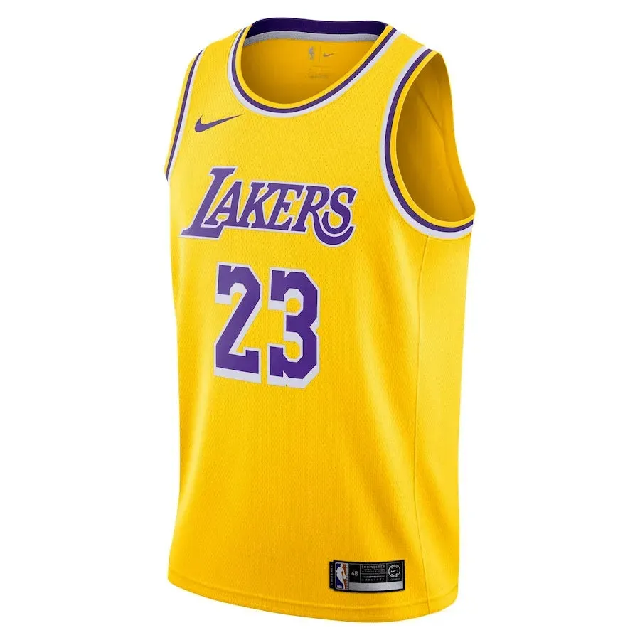 Regata NBA Los Angeles Lakers Nike Icon Edition Jersey LeBron James 23 football jersey collection