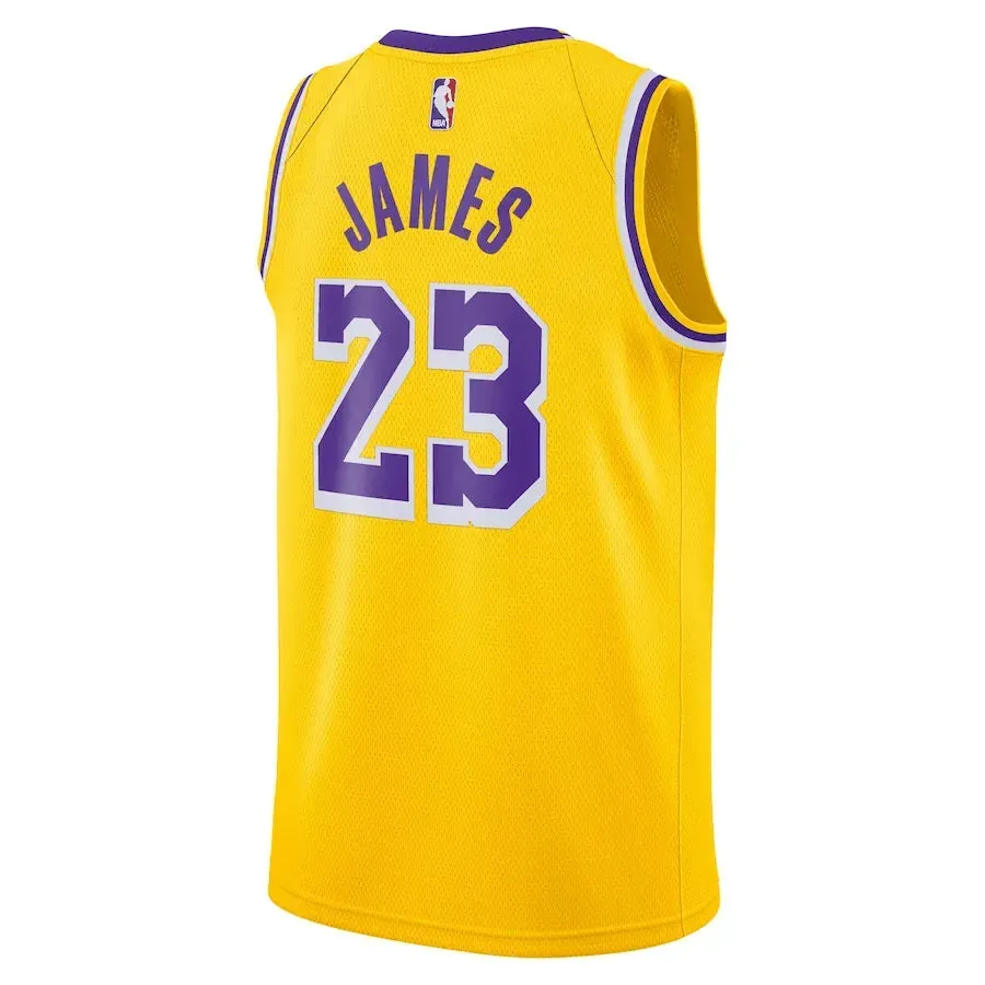Regata NBA Los Angeles Lakers Nike Icon Edition Jersey LeBron James 23 football jersey collection