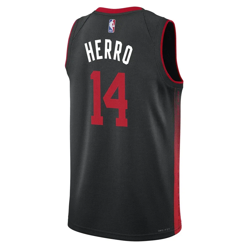 Regata NBA Miami Heat Nike City Edition 23/24 Swingman Jersey Tyler Herro 14 soccer fan gifts