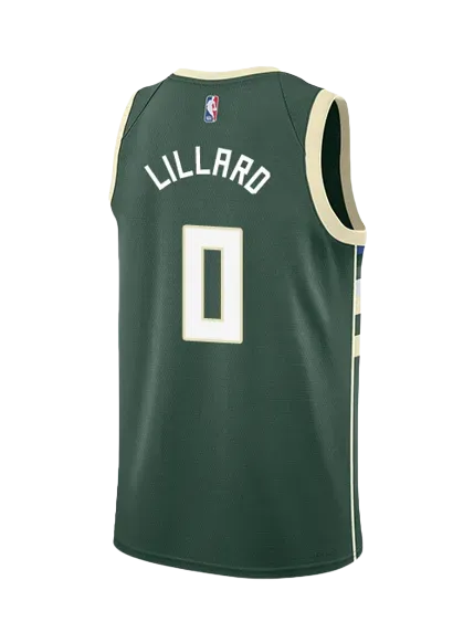 Regata NBA Milwaukee Bucks Nike Icon Edition Swingman Jersey Damian Lillard 0 football club jackets