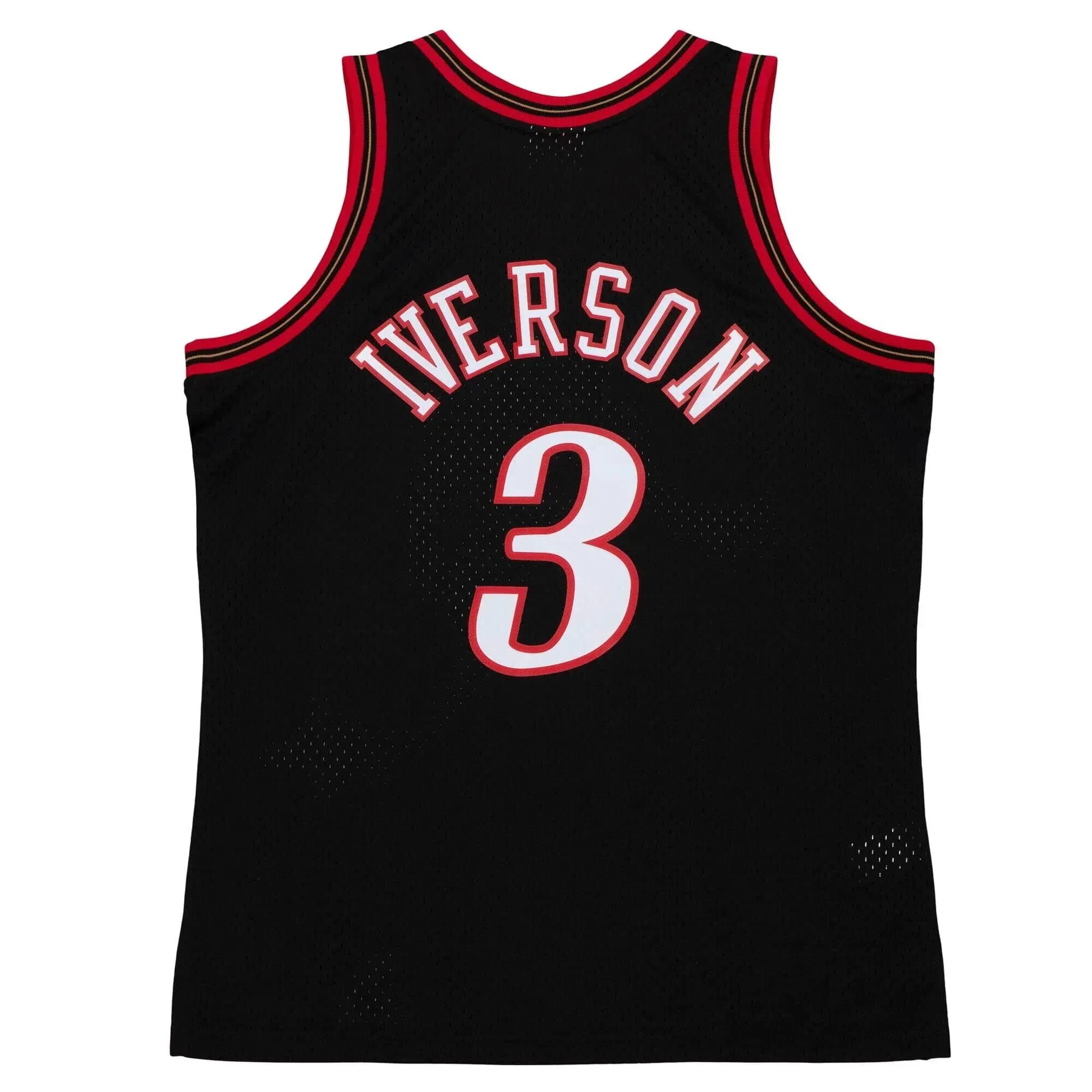 Regata NBA Philadelphia 76ers 1997/98 Mitchell & Ness Hardwood Classics Swingman Allen Irverson 3 Preta premier league fan shop